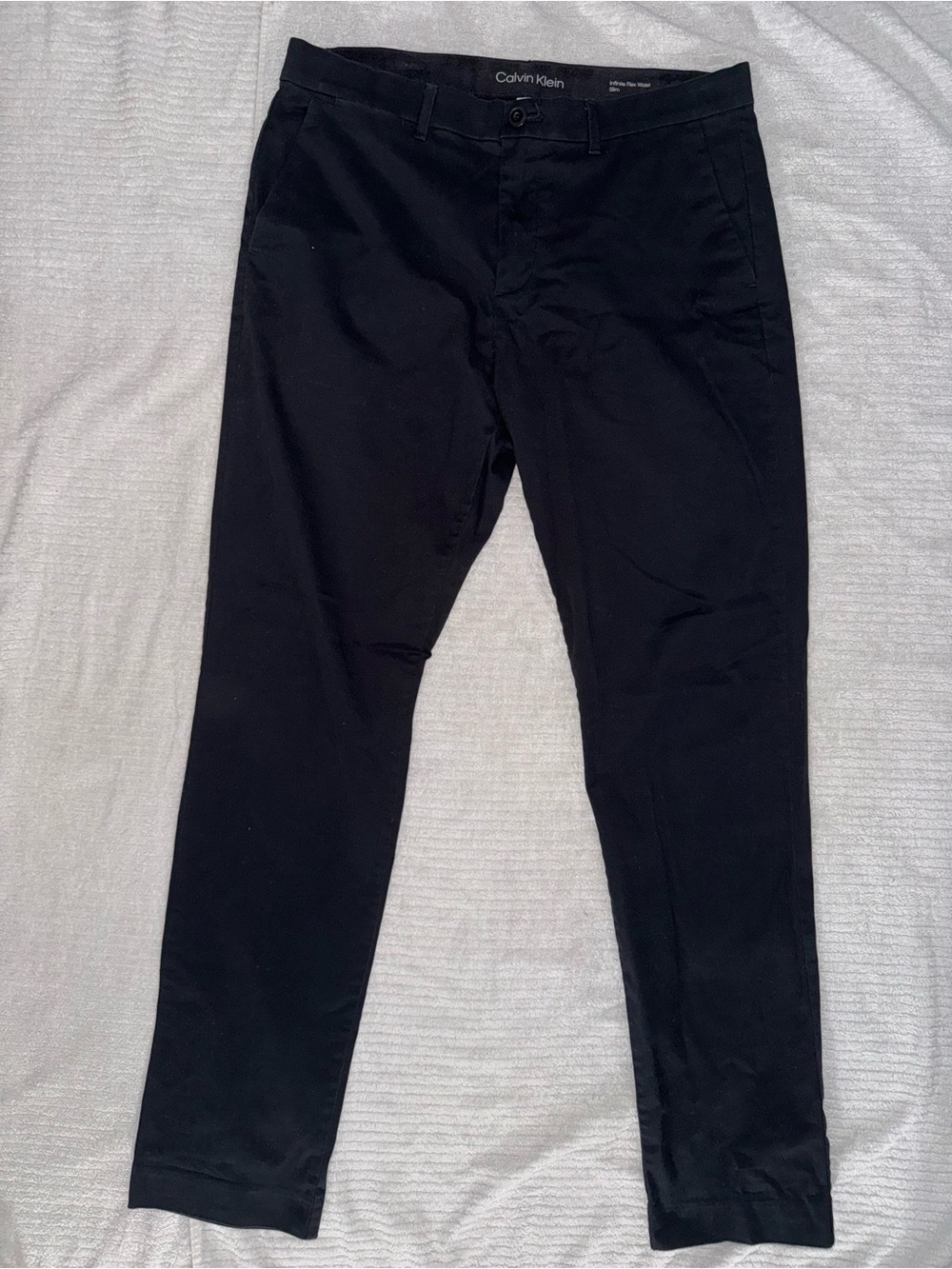 Calvin Klein Men’s Black Slim Fit Infinite Stretch Chino Pants 33x32